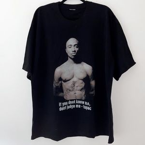 Tupac Shakur Custom Made Merch Tee Designer Streetwear NWT UNI Sample Sale XL‌